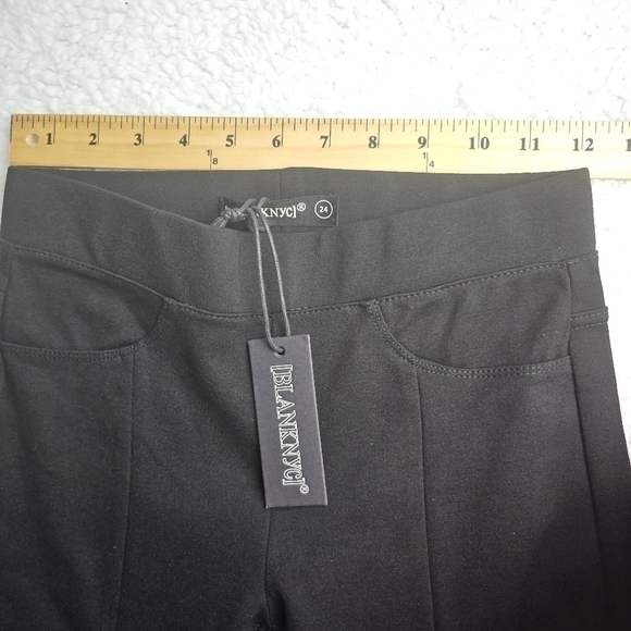 BLANKNYC New Womens Black Dress Leggings Size 24 - Picture 4 of 10
